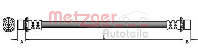 Metzger Bremsschlauch [Hersteller-Nr. 4110788] für Toyota von METZGER