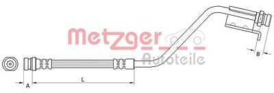 Metzger Bremsschlauch [Hersteller-Nr. 4110825] für Hyundai, Kia von METZGER