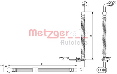 Metzger Bremsschlauch [Hersteller-Nr. 4110878] für Mazda von METZGER