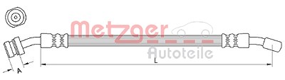 Metzger Bremsschlauch [Hersteller-Nr. 4111029] für Hyundai von METZGER