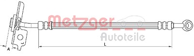 Metzger Bremsschlauch [Hersteller-Nr. 4111054] für Hyundai von METZGER