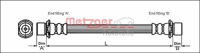 Metzger Bremsschlauch [Hersteller-Nr. 4111421] für Toyota von METZGER