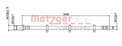 Metzger Bremsschlauch [Hersteller-Nr. 4111498] für Iveco von METZGER