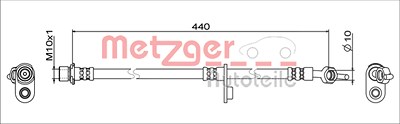 Metzger Bremsschlauch [Hersteller-Nr. 4111650] für Toyota von METZGER