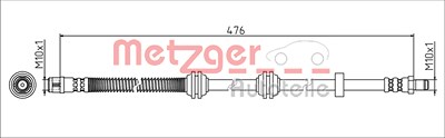 Metzger Bremsschlauch [Hersteller-Nr. 4111788] für Mercedes-Benz von METZGER