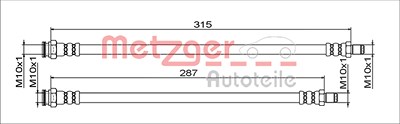 Metzger Bremsschlauch [Hersteller-Nr. 4111791] für Smart von METZGER