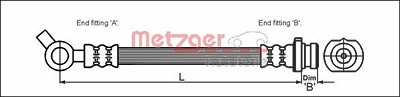 Metzger Bremsschlauch [Hersteller-Nr. 4111975] für Nissan von METZGER