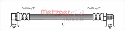 Metzger Bremsschlauch [Hersteller-Nr. 4112798] für Alpine, Dacia, Renault von METZGER