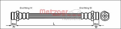 Metzger Bremsschlauch [Hersteller-Nr. 4113305] für Mazda von METZGER