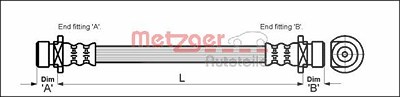 Metzger Bremsschlauch [Hersteller-Nr. 4113506] für Honda von METZGER