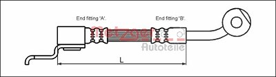 Metzger Bremsschlauch [Hersteller-Nr. 4113522] für Jeep von METZGER