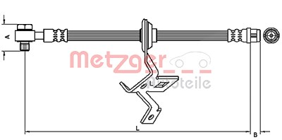 Metzger Bremsschlauch [Hersteller-Nr. 4116208] für Mercedes-Benz von METZGER