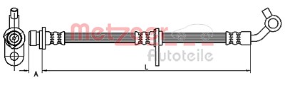 Metzger Bremsschlauch [Hersteller-Nr. 4110499] für Honda von METZGER