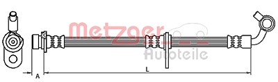 Metzger Bremsschlauch [Hersteller-Nr. 4111079] für Honda von METZGER