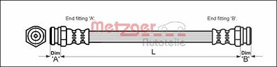 Metzger Bremsschlauch [Hersteller-Nr. 4111018] für Kia von METZGER