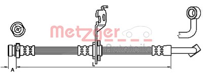 Metzger Bremsschlauch [Hersteller-Nr. 4110452] für Kia von METZGER