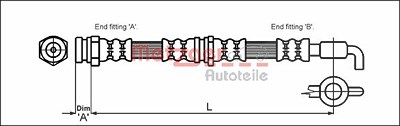 Metzger Bremsschlauch [Hersteller-Nr. 4114780] für Mazda von METZGER