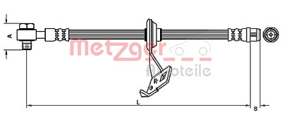 Metzger Bremsschlauch [Hersteller-Nr. 4116207] für Mercedes-Benz von METZGER