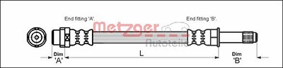 Metzger Bremsschlauch [Hersteller-Nr. 4110331] für Mercedes-Benz, VW von METZGER