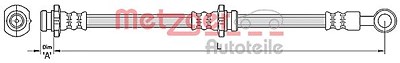 Metzger Bremsschlauch [Hersteller-Nr. 4110385] für Nissan von METZGER