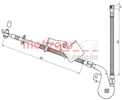 Metzger Bremsschlauch [Hersteller-Nr. 4110809] für Peugeot von METZGER