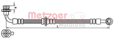 Metzger Bremsschlauch [Hersteller-Nr. 4110529] für Suzuki von METZGER