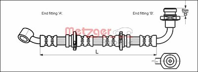 Metzger Bremsschlauch [Hersteller-Nr. 4110071] für Suzuki von METZGER