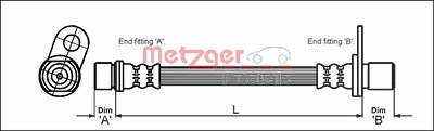 Metzger Bremsschlauch [Hersteller-Nr. 4112180] für Toyota von METZGER