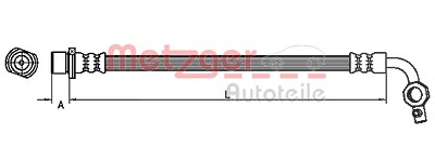 Metzger Bremsschlauch [Hersteller-Nr. 4110100] für Toyota von METZGER