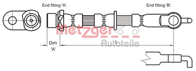 Metzger Bremsschlauch [Hersteller-Nr. 4110002] für Toyota von METZGER