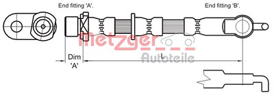 Metzger Bremsschlauch [Hersteller-Nr. 4110007] für Toyota von METZGER