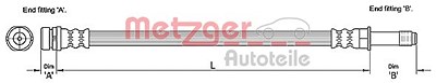 Metzger Bremsschlauch Vorderachse [Hersteller-Nr. 4110231] für Ford von METZGER