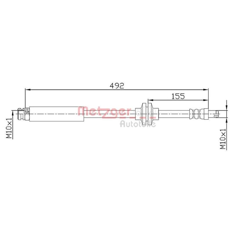 Metzger Bremsschlauch hinten Citroen Jumper Fiat Ducato Peugeot Boxer von METZGER