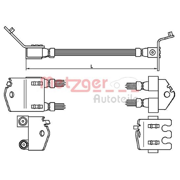 Metzger Bremsschlauch hinten Ford Tourneo Transit von METZGER