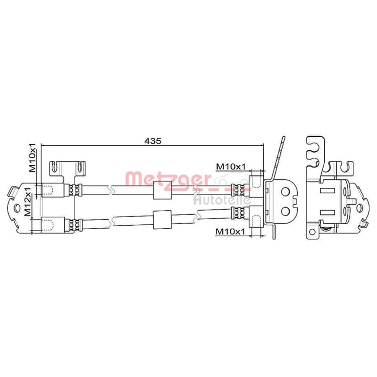 Metzger Bremsschlauch hinten Ford Transit von METZGER