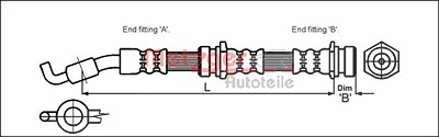 Metzger Bremsschlauch hinten [Hersteller-Nr. 4114061] für Mazda von METZGER