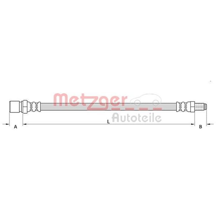 Metzger Bremsschlauch hinten Mercedes G-Klasse von METZGER