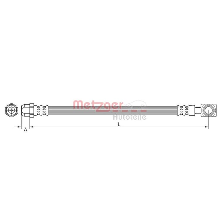 Metzger Bremsschlauch hinten Mini von METZGER