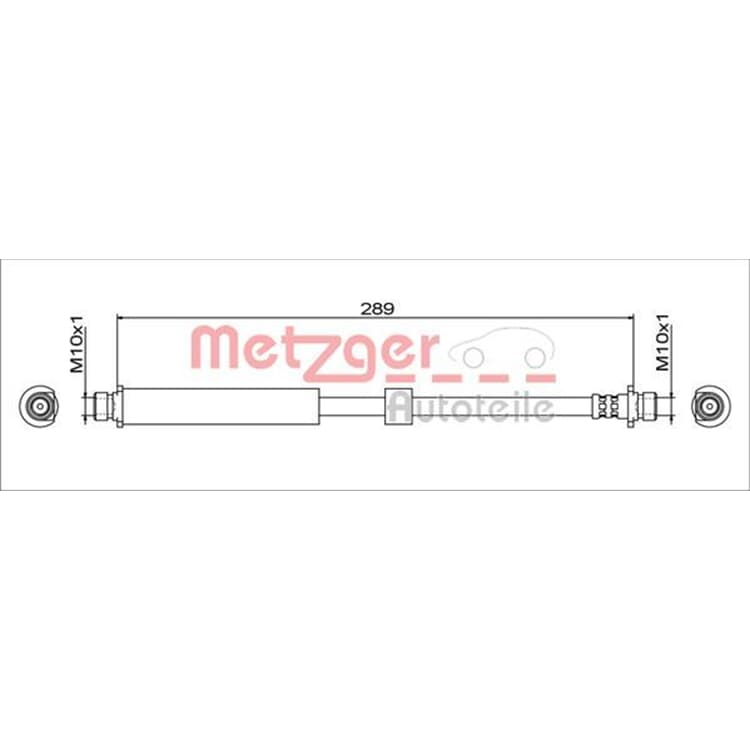 Metzger Bremsschlauch hinten links Discovery Range von METZGER