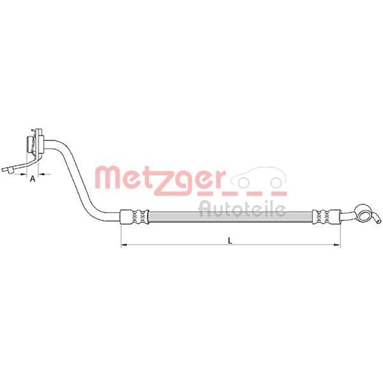 Metzger Bremsschlauch hinten links Hyundai Santa Fe von METZGER