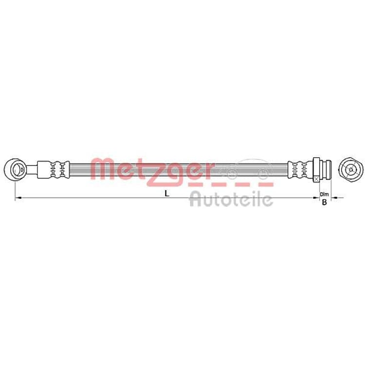 Metzger Bremsschlauch hinten links Kia Ceed Pro von METZGER