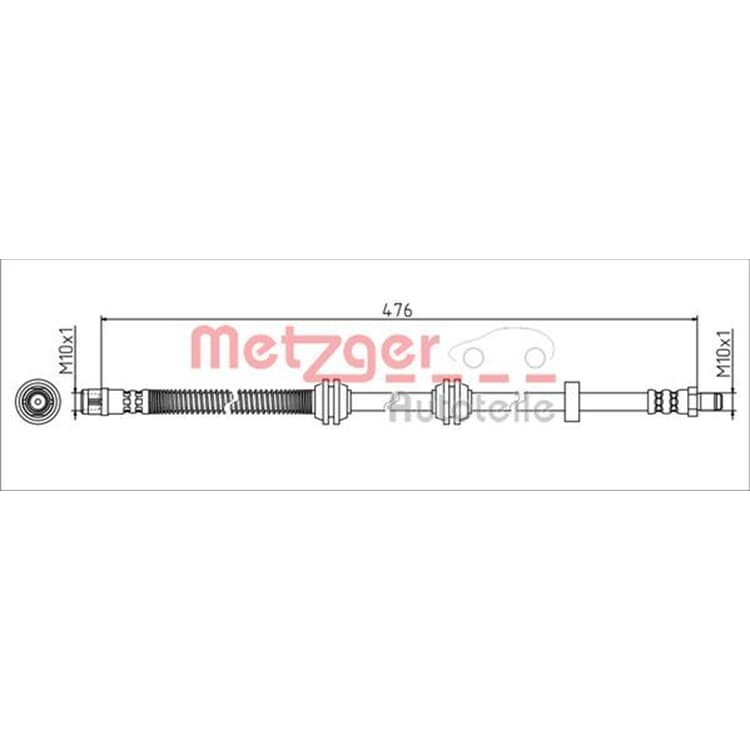 Metzger Bremsschlauch hinten links Mercedes Gl-Klasse Gle Gls M-Klasse von METZGER