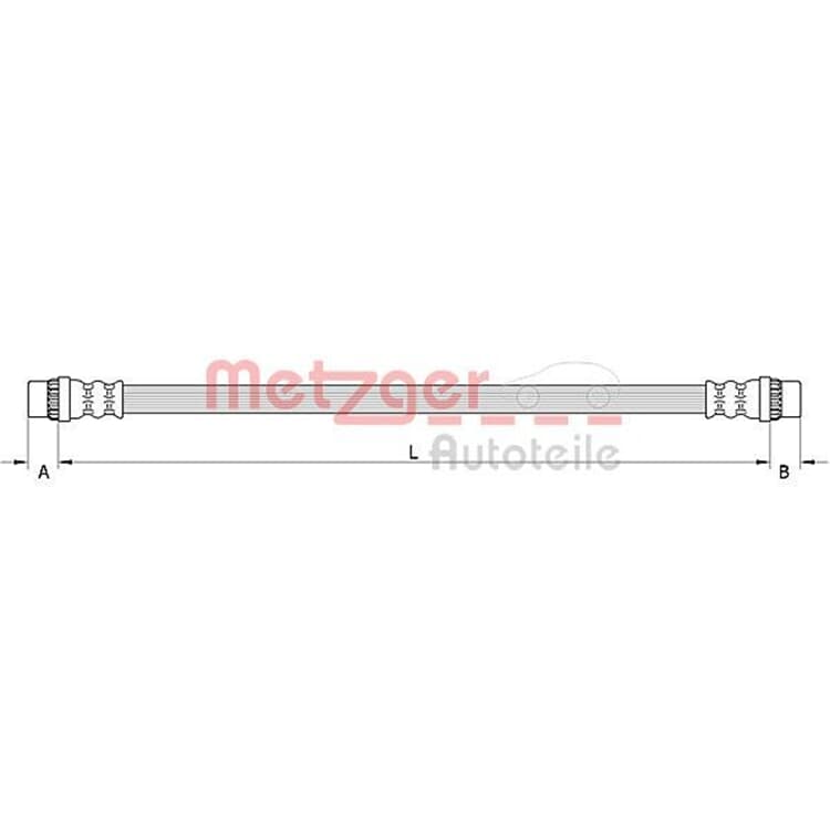 Metzger Bremsschlauch hinten links Renault Captur Clio von METZGER