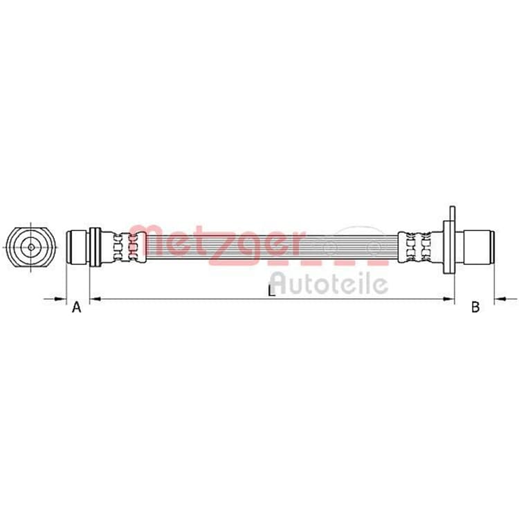 Metzger Bremsschlauch hinten links Toyota Auris von METZGER