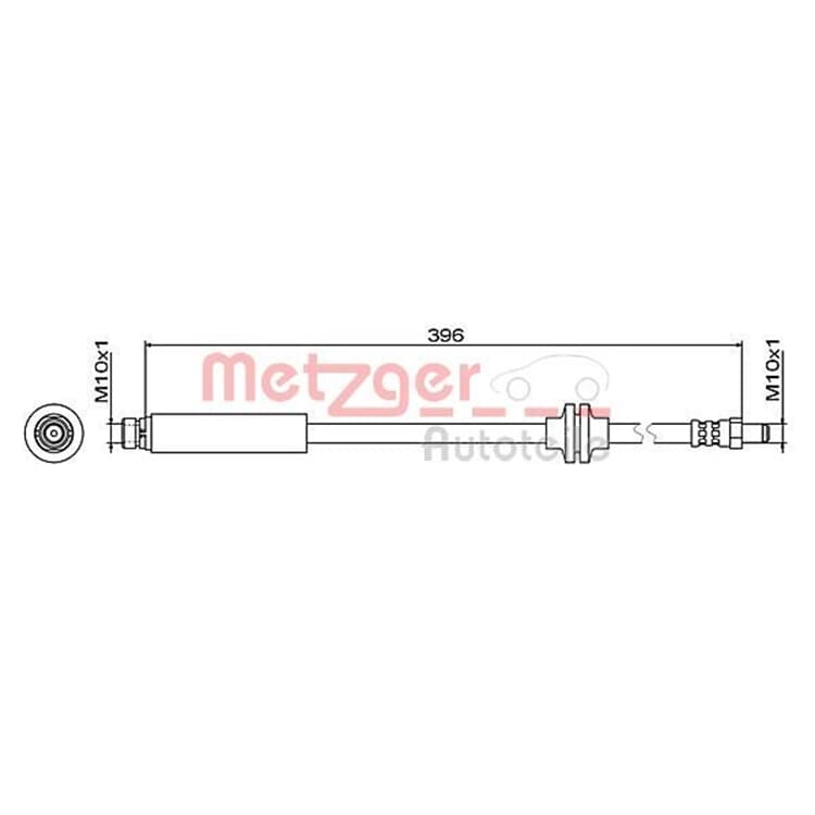 Metzger Bremsschlauch hinten links Volvo V40 von METZGER