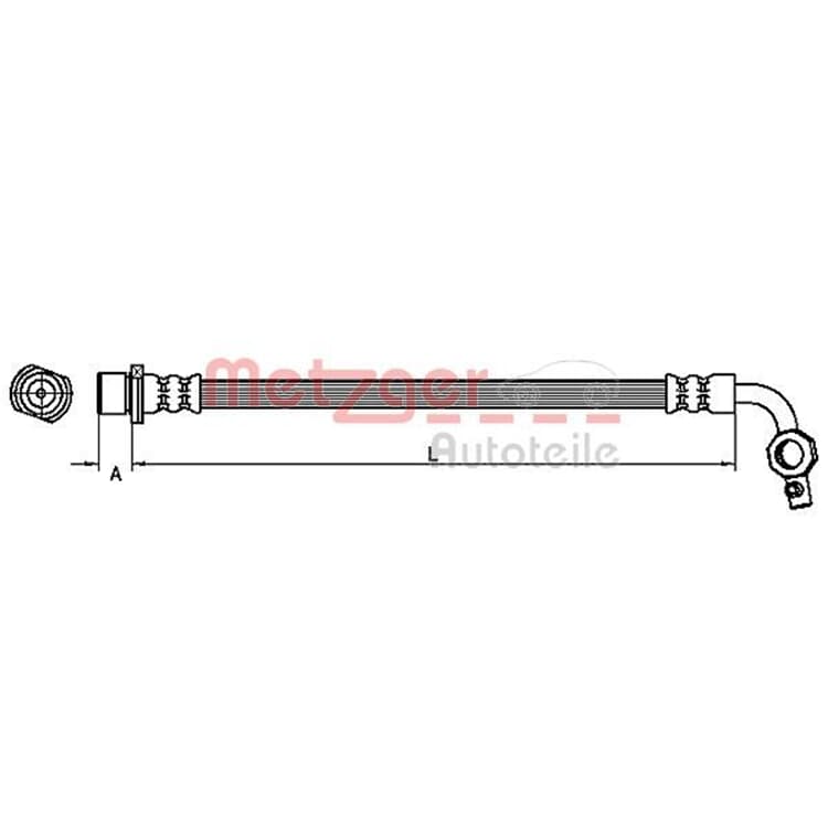 Metzger Bremsschlauch hinten rechts Toyota Rav 4 von METZGER