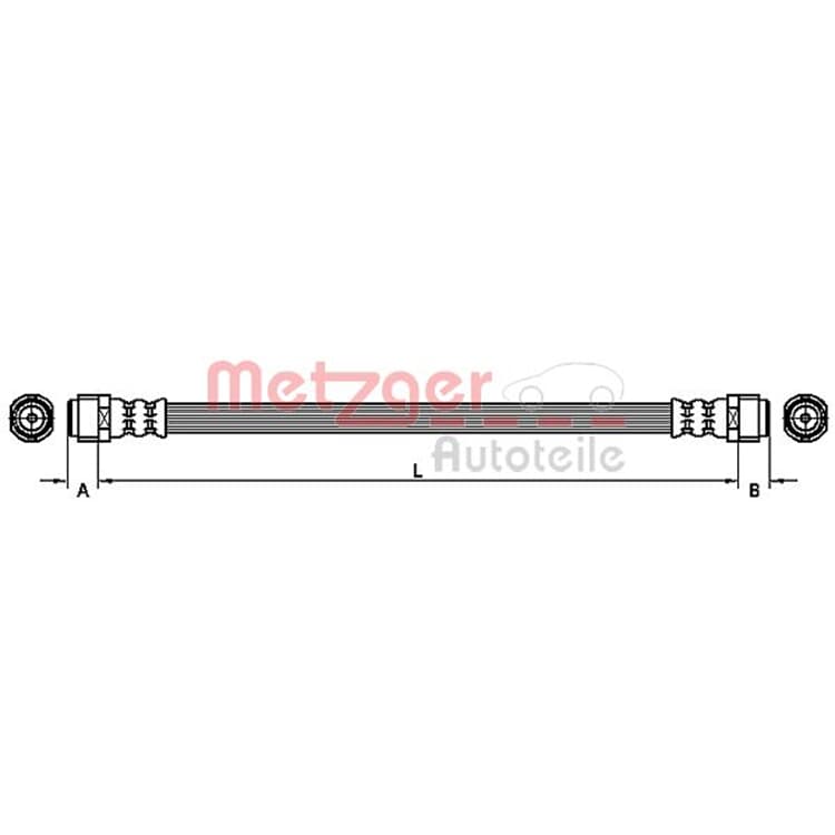 Metzger Bremsschlauch vorne Audi Q7 4L VW Touareg von METZGER