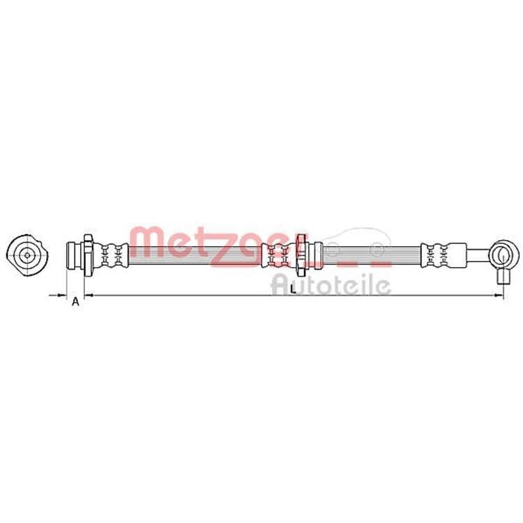 Metzger Bremsschlauch vorne Nissan Qashqai von METZGER