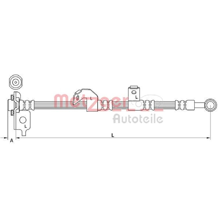 Metzger Bremsschlauch vorne links Kia Carnival von METZGER