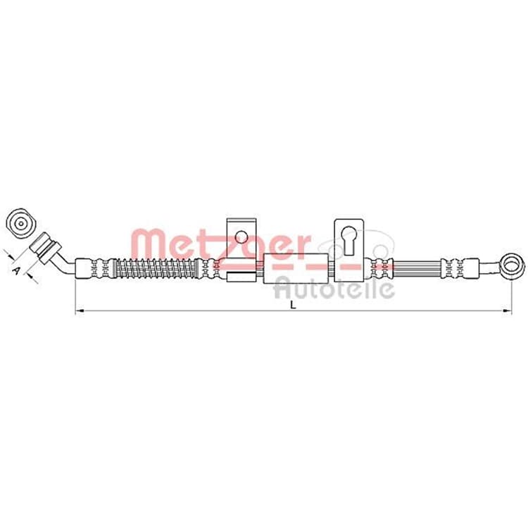 Metzger Bremsschlauch vorne links Kia Sorento von METZGER